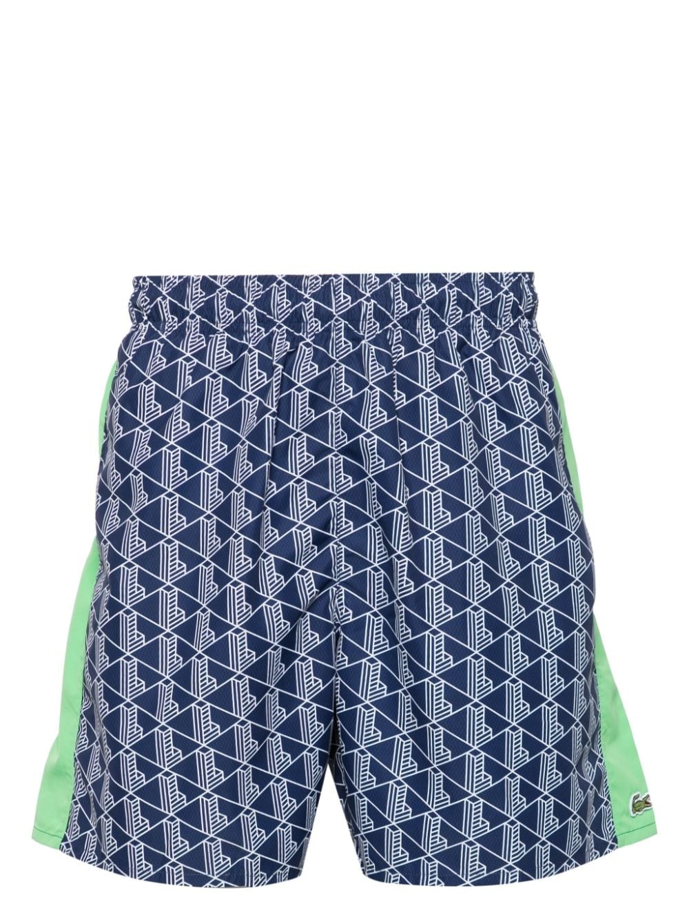 monogram-print drawstring swim shorts - 1