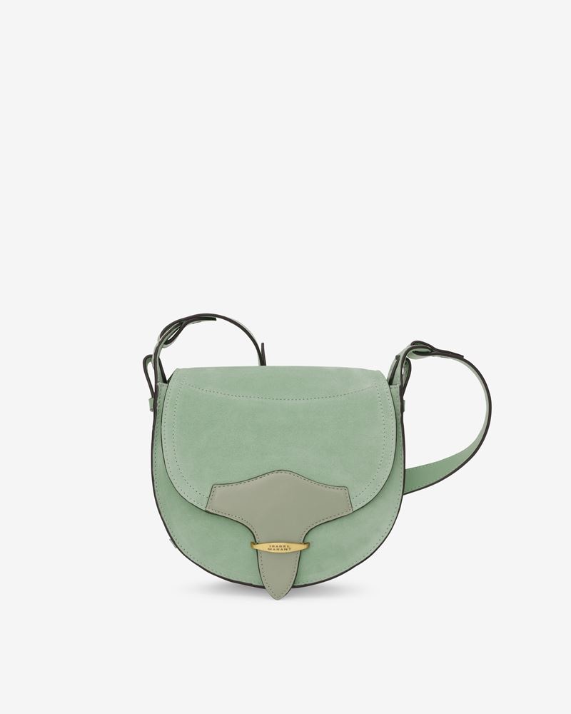 BOTSY SMALL SATCHEL SUEDE LEATHER BAG - 1