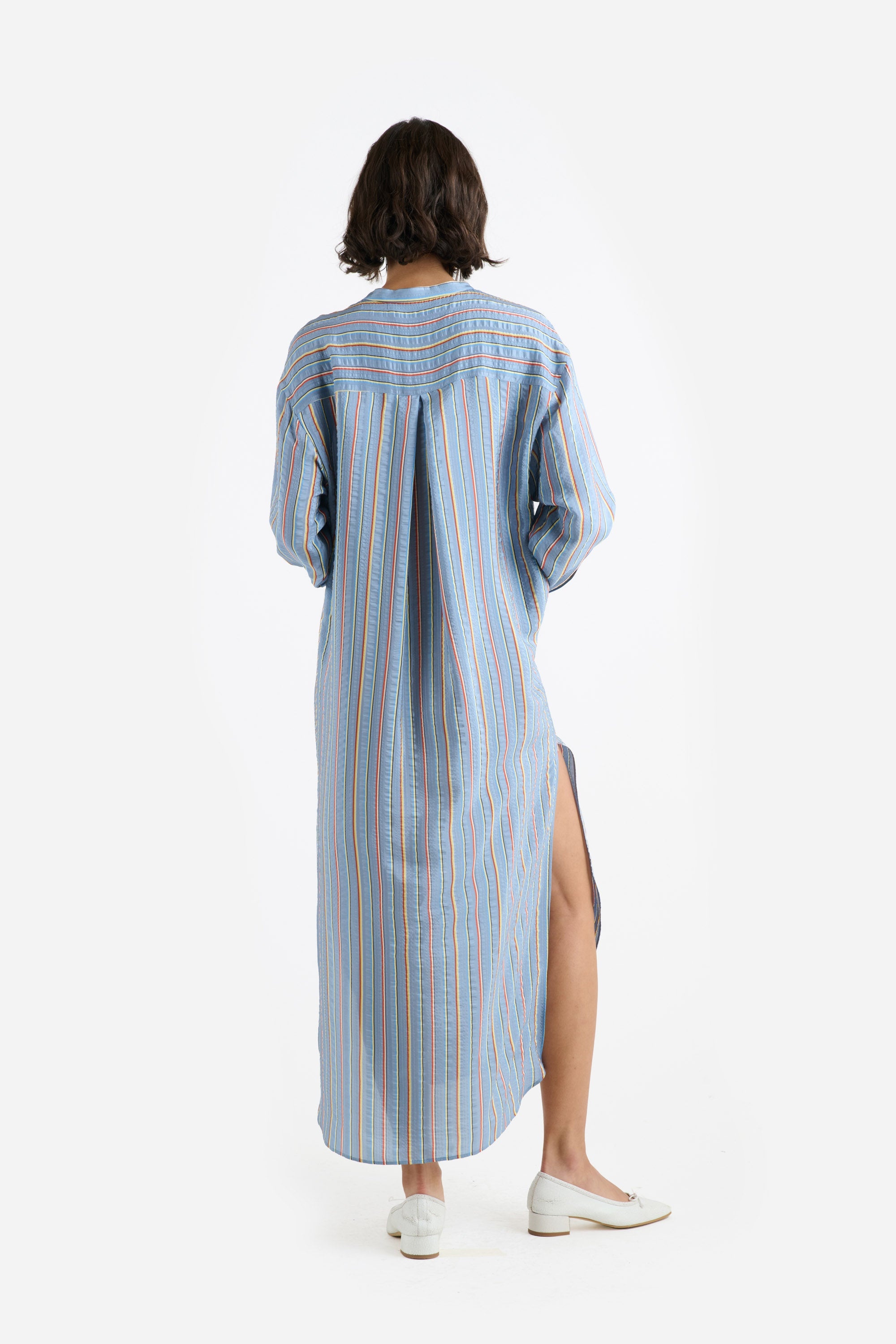 STRIPE JACQUARD KAFTAN - 4
