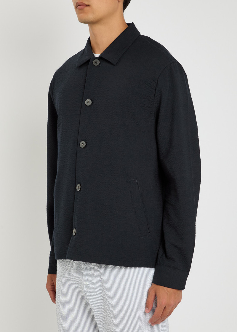 Sunspel Sunspel Seersucker Stretch-wool Overshirt outlook
