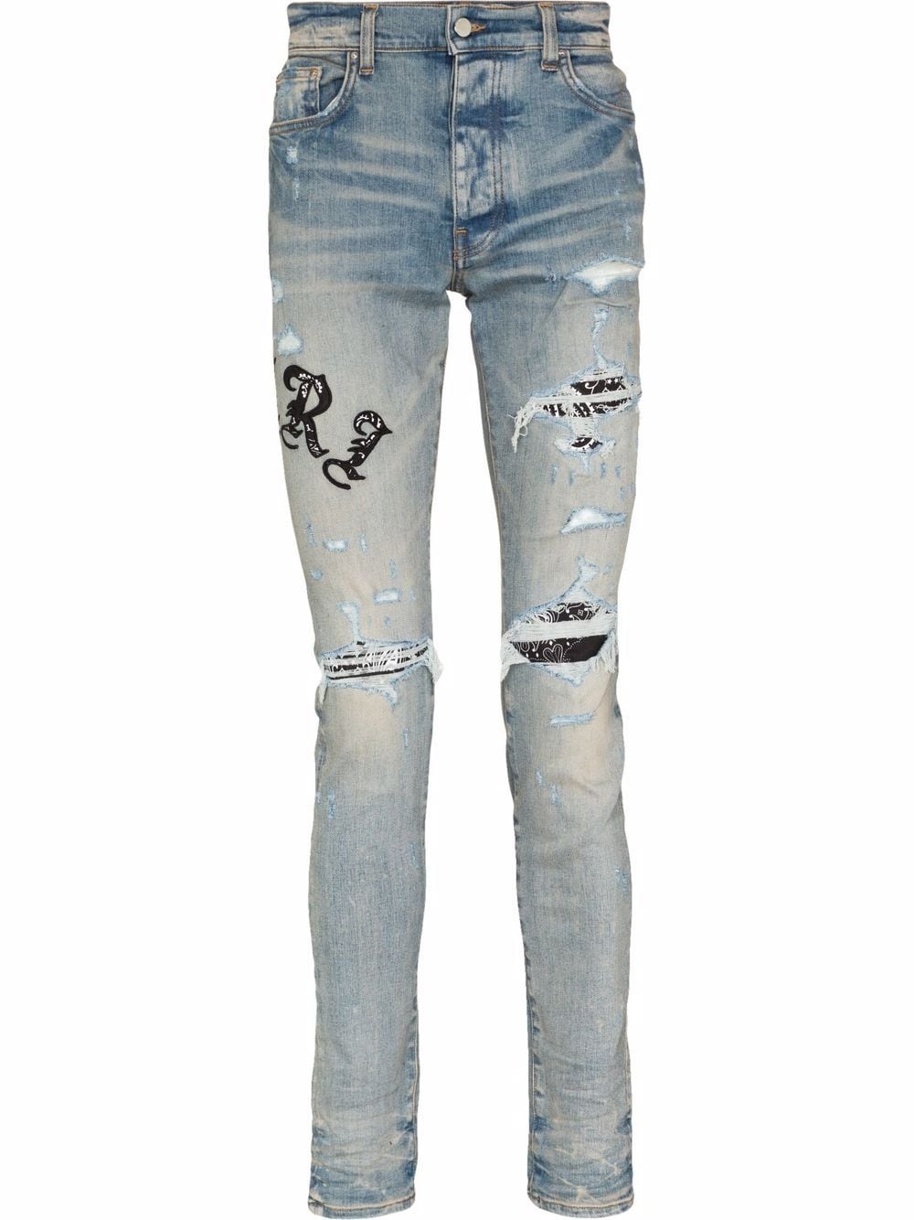 Old English logo skinny jeans - 1