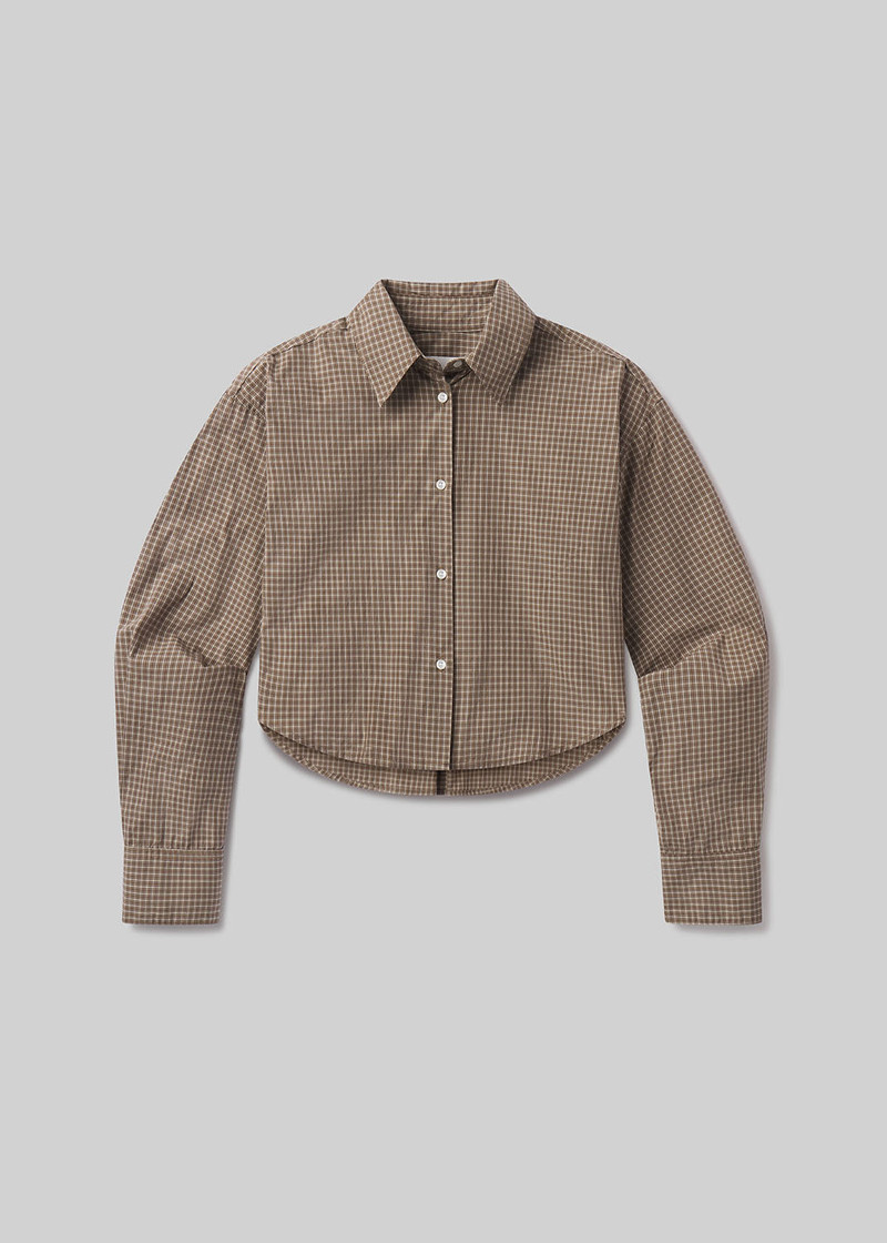 Ana Cropped Shirt In Heritage Plaid 1