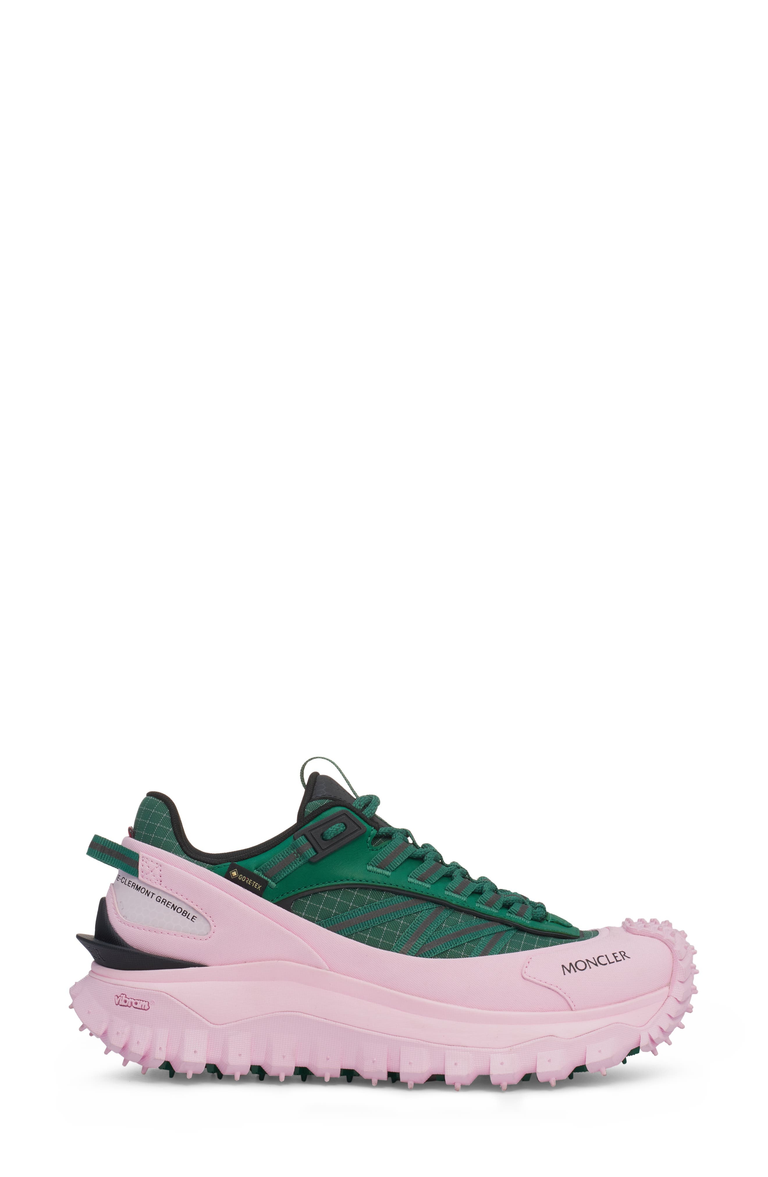 Moncler Trailgrip Gore-Tex® Waterproof Low Top Sneaker in Green/Pink at Nordstrom - 3