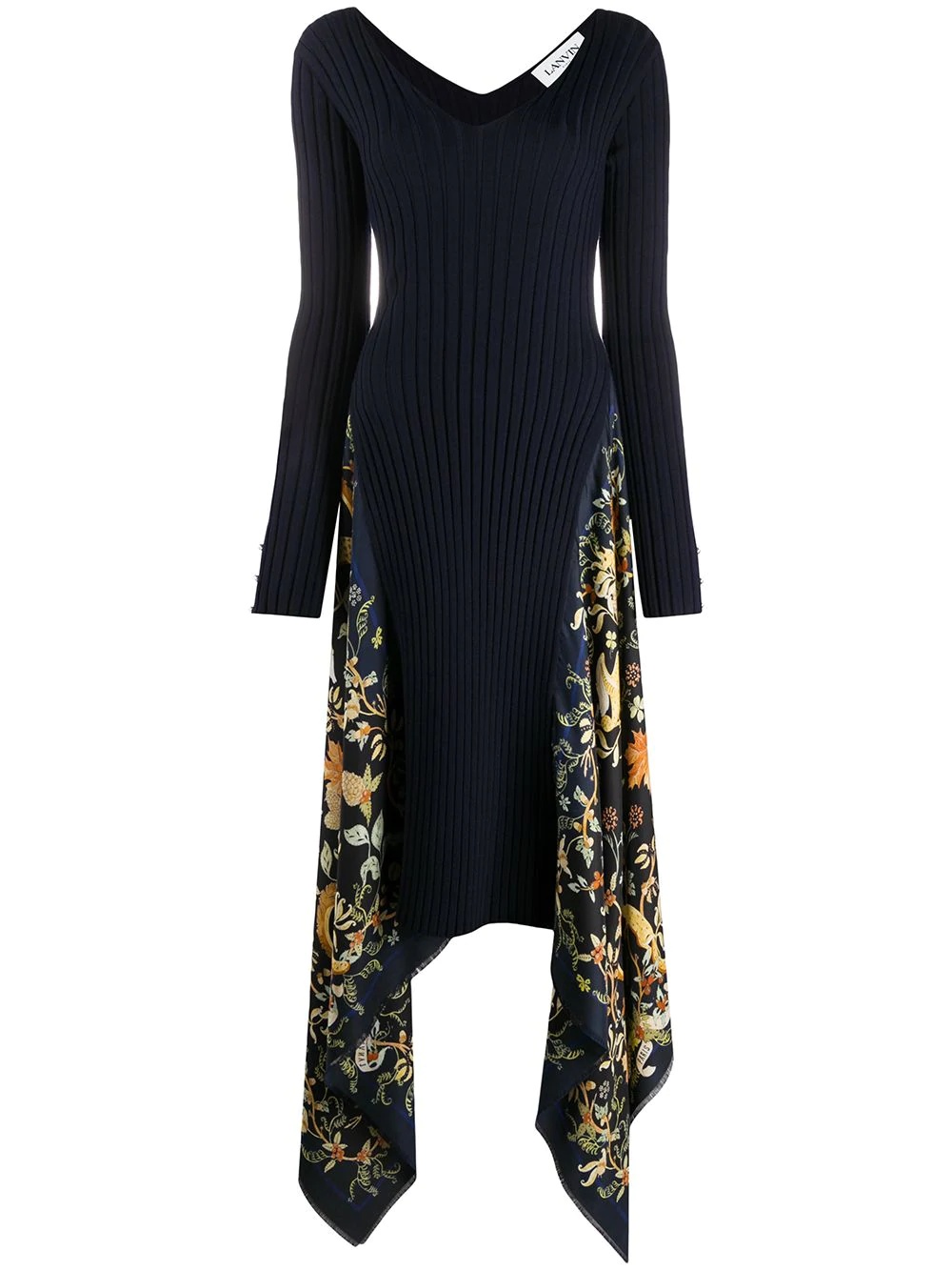 printed asymmetric dress - 1