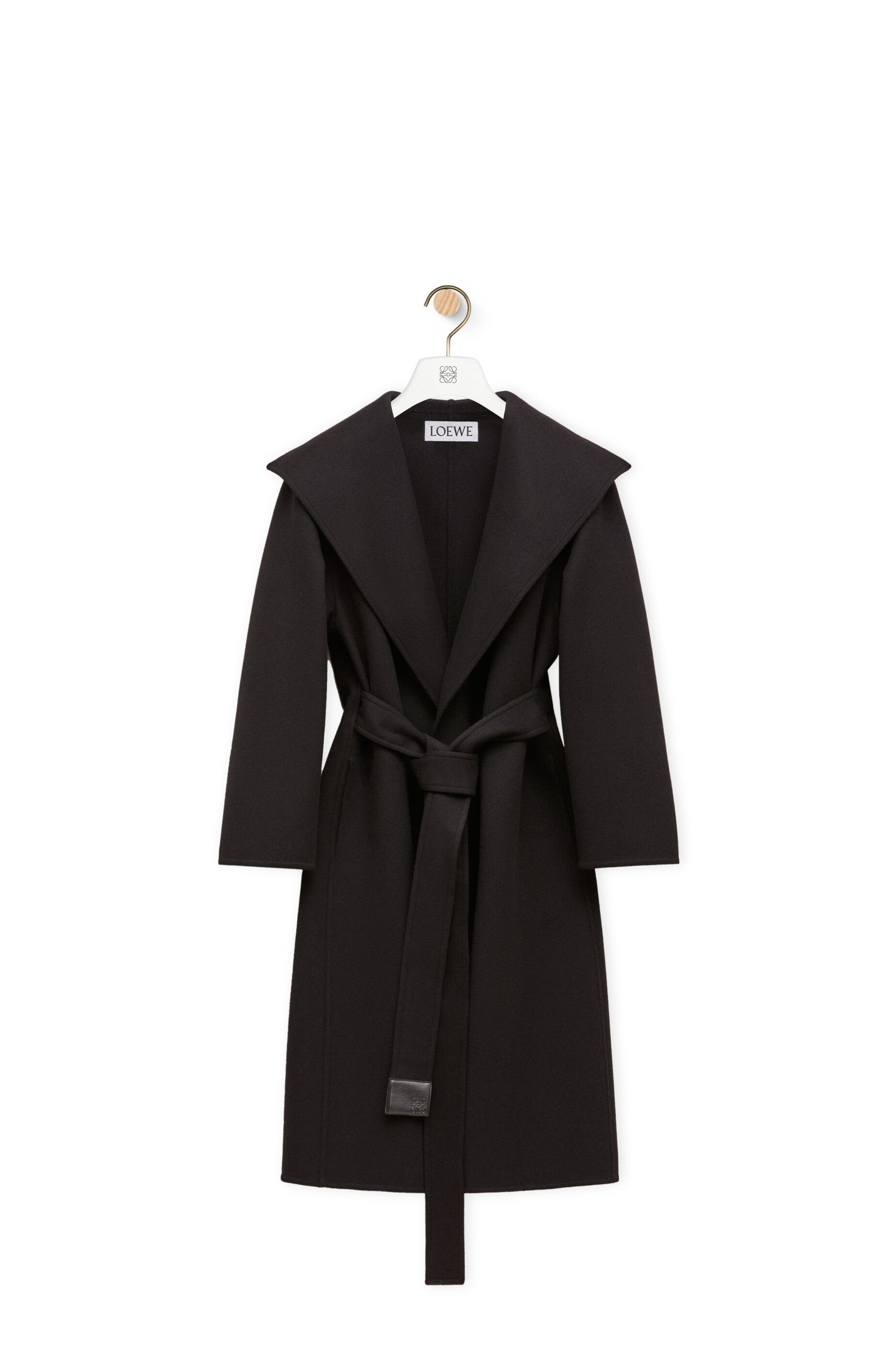 Belted coat in wool and cashmere - 1