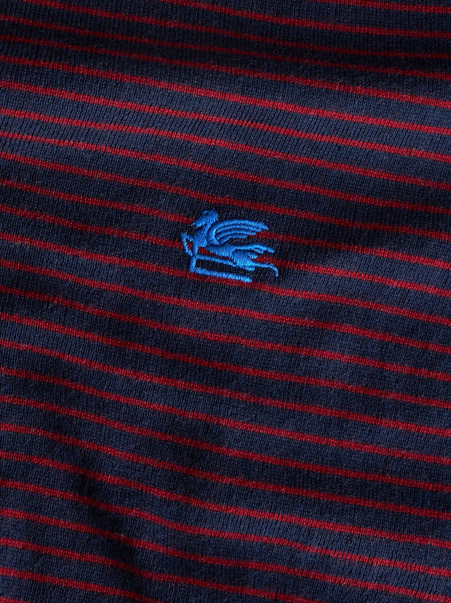 STRIPED KNIT POLO SHIRT WITH LOGO - 6