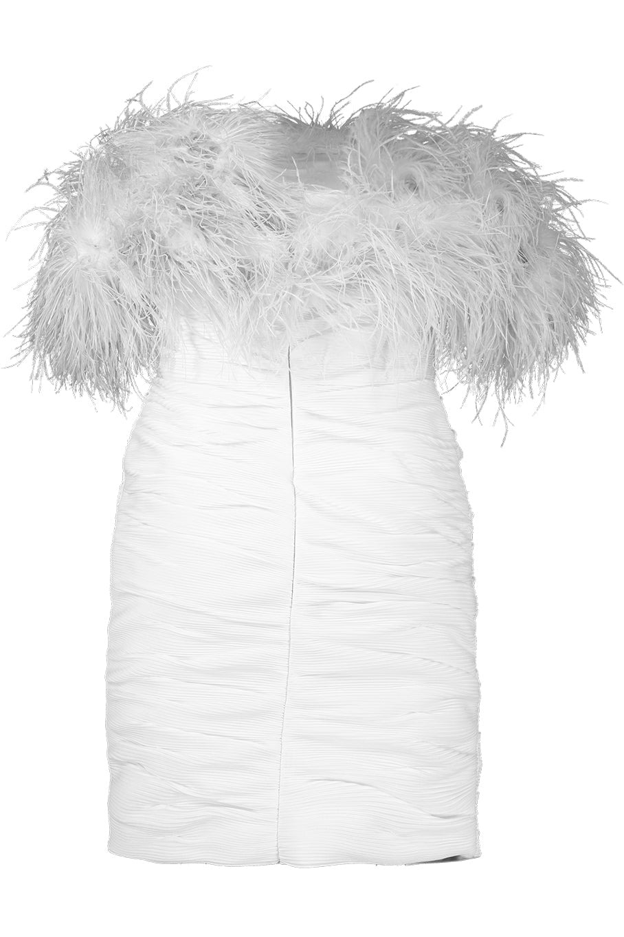 Zion Mini Pleated Dress- Ivory - 5