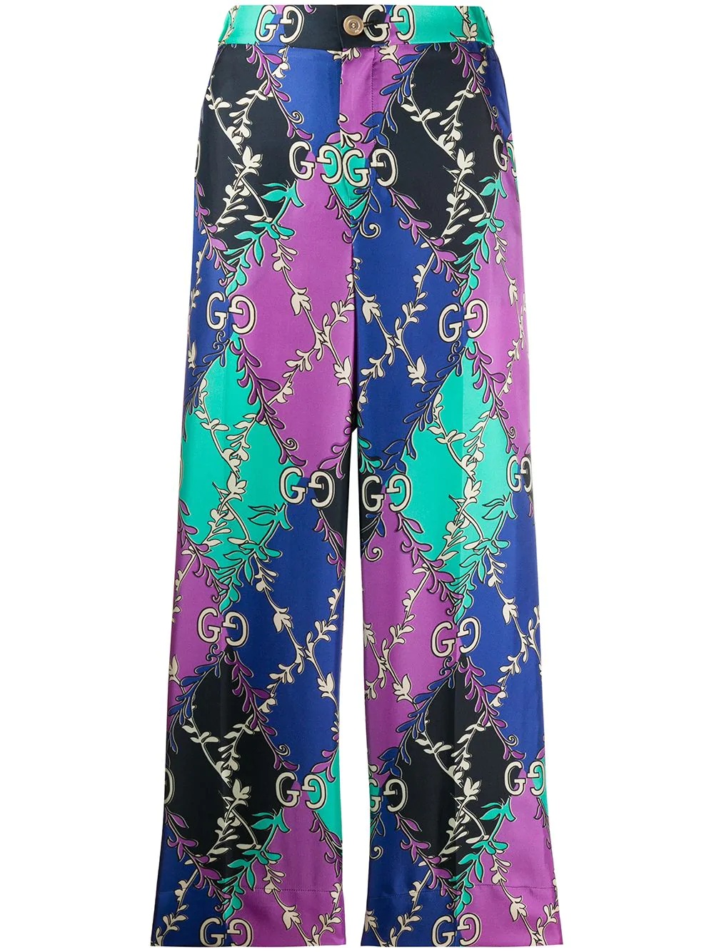 GG logo cropped trousers - 1