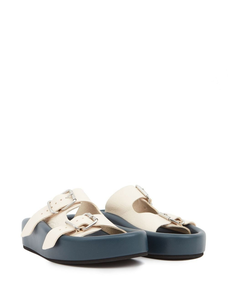 MM6 Maison Margiela buckle-strap leather sandals outlook