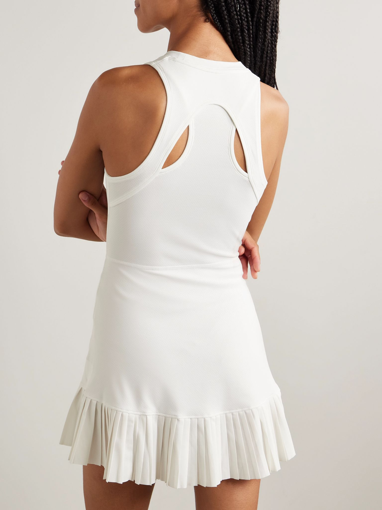+ Wimbledon NikeCourt Slam paneled Dri-FIT tennis dress White - 3