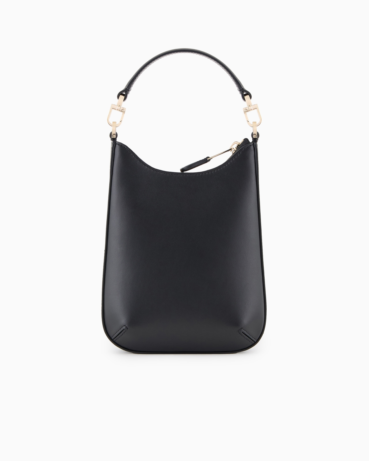 MINI LA PRIMA VERTICAL LEATHER HOBO BAG - 3