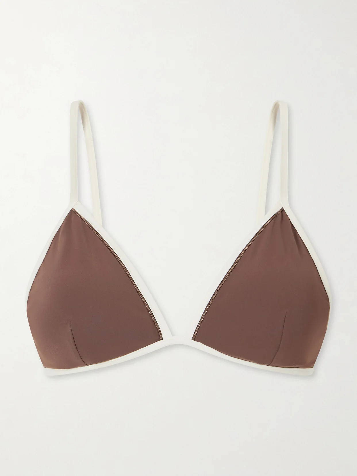 Bead-embellished Triangle Bikini Top - 1
