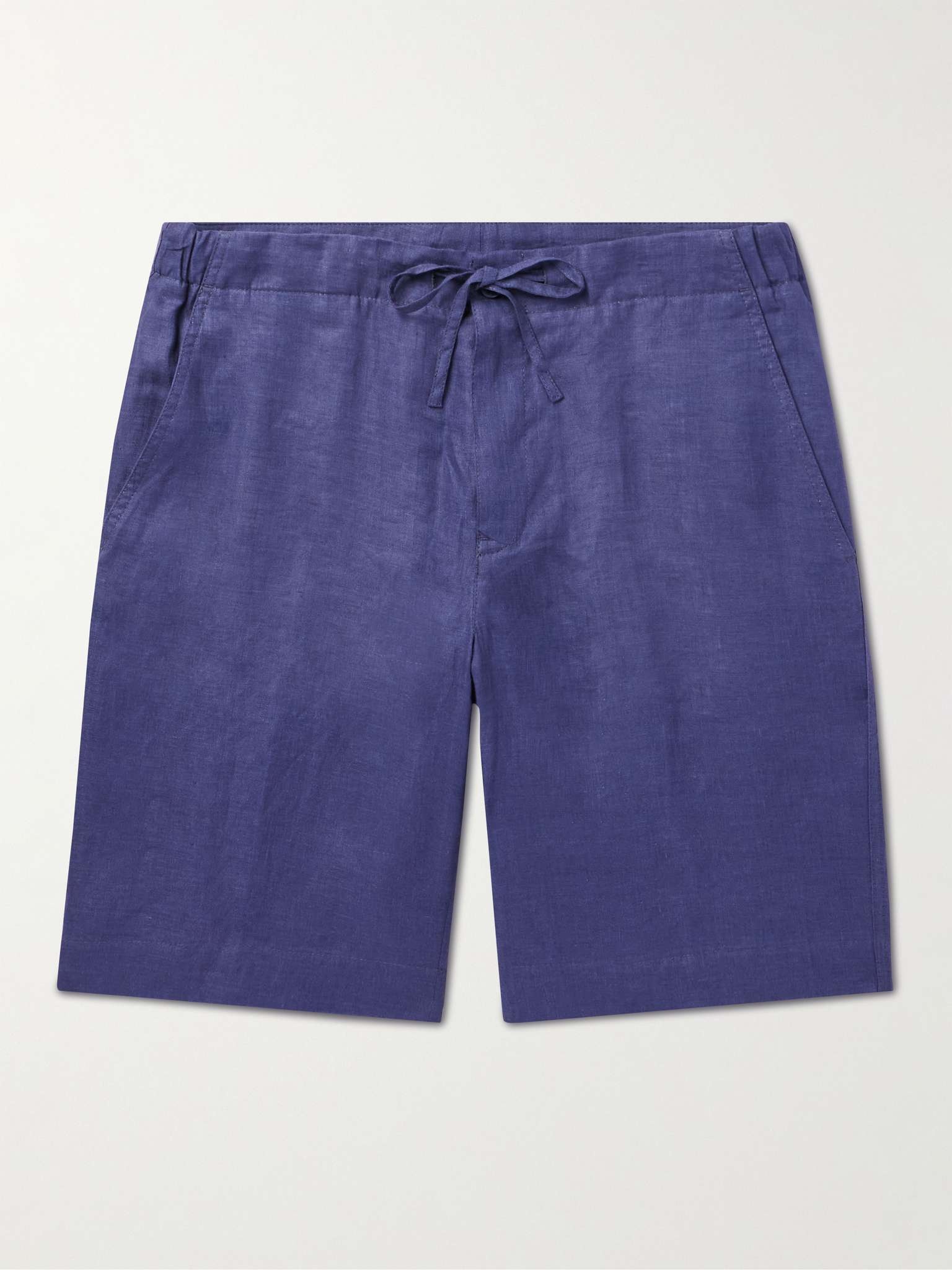 Straight-Leg Linen Drawstring Bermuda Shorts - 1
