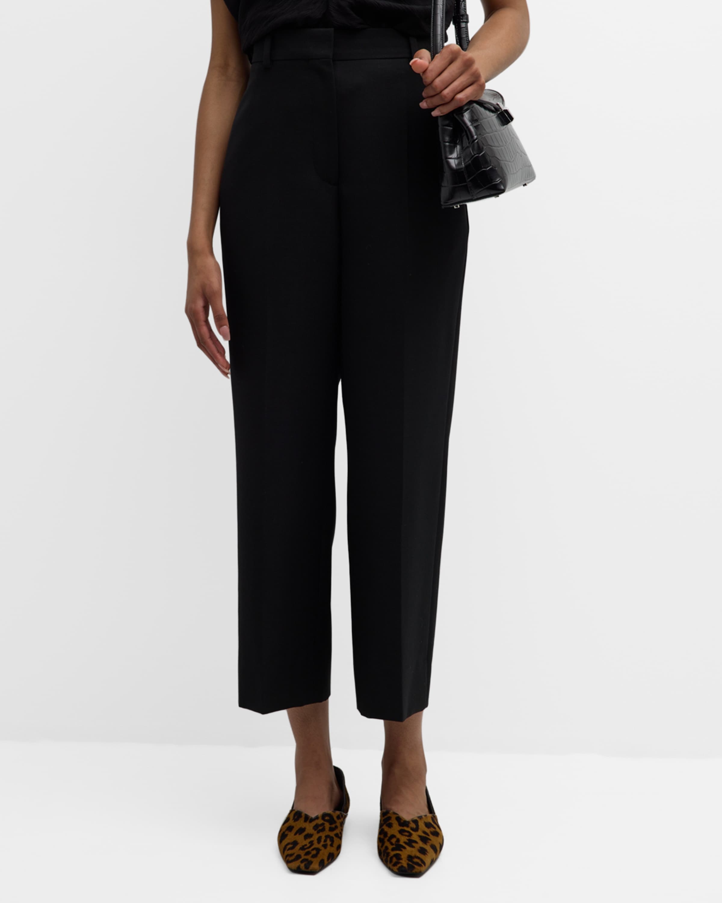 High-Rise Straight-Leg Crop Trousers - 2