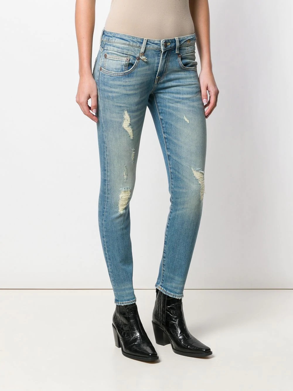 distressed skinny jeans - 3