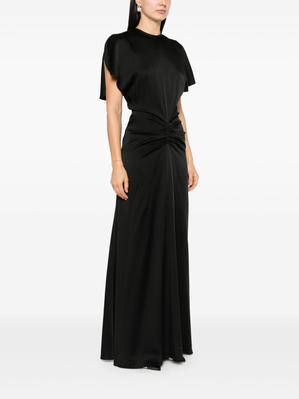 gathered-waist maxi dress - 3