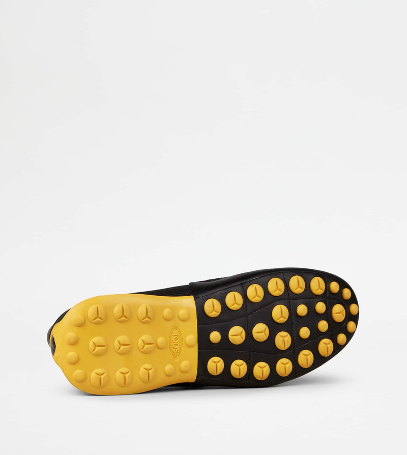 LOAFERS IN LEATHER - BLACK, YELLOW 4
