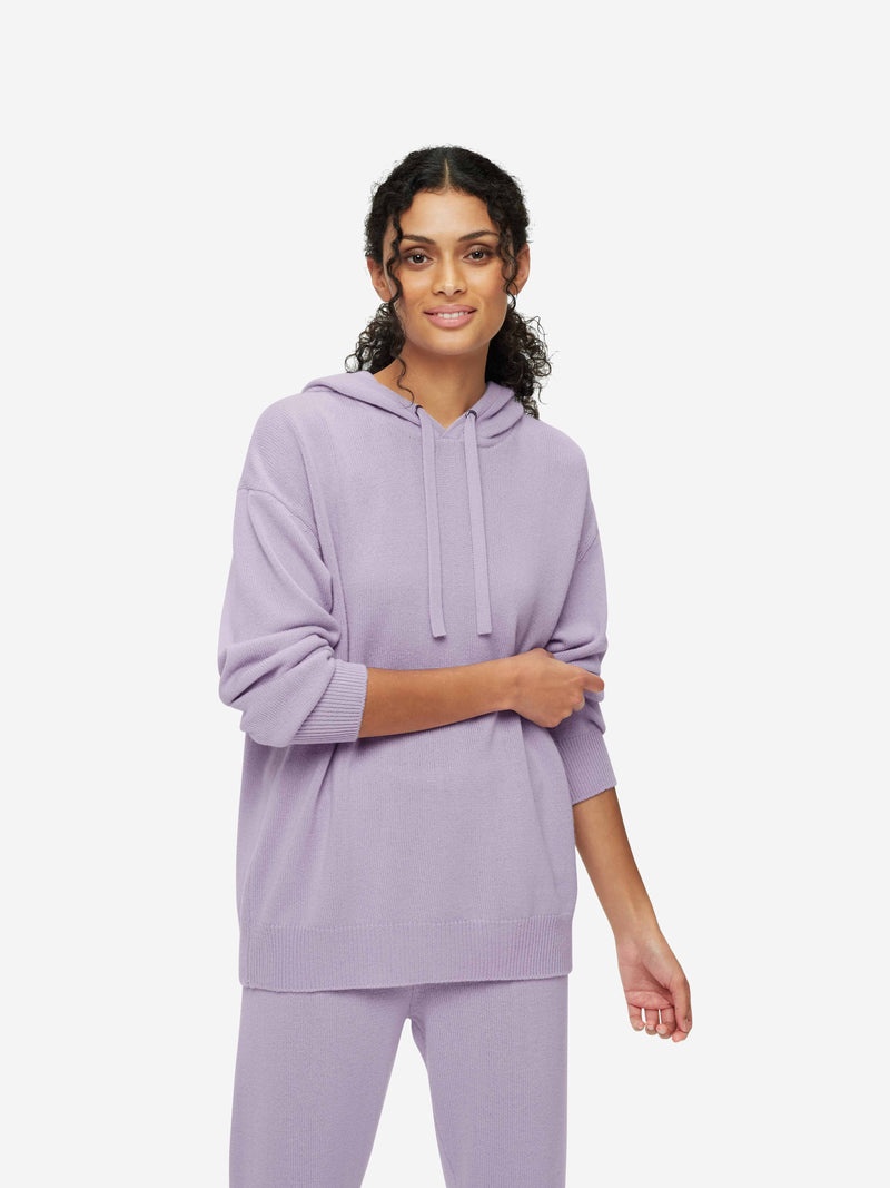 Women's Relaxed Pullover Hoodie Daphne Cashmere Lilac - 5