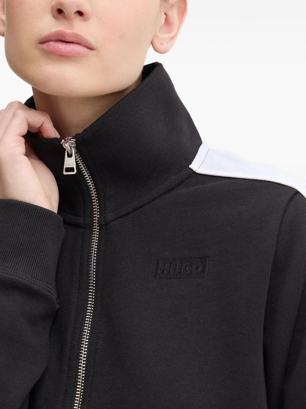 panelled zip-up top - 4