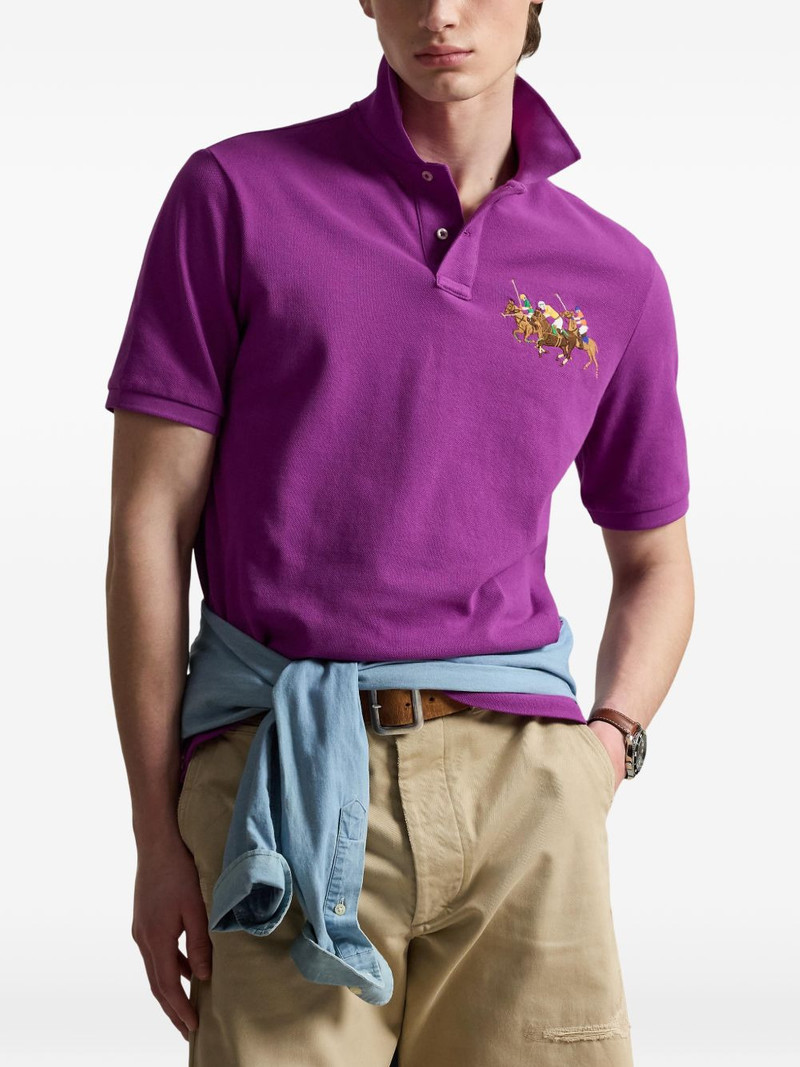 logo-embroidered polo shirt 3