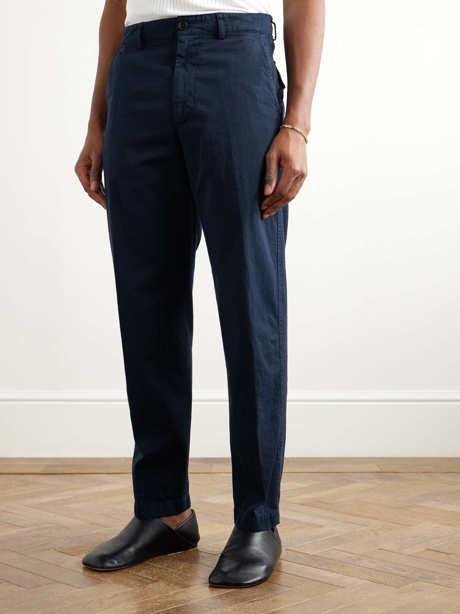 Slim-Fit Cropped Cotton-Jersey Trousers - 3