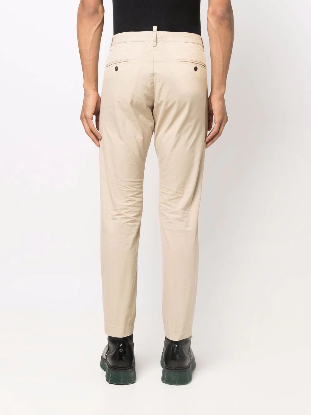 slim cut chino trousers - 4