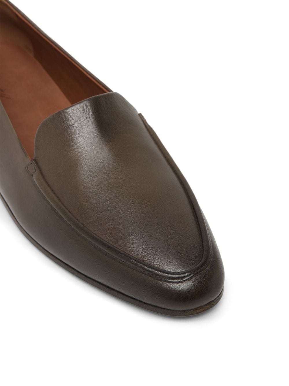 almond-toe leather loafers - 4