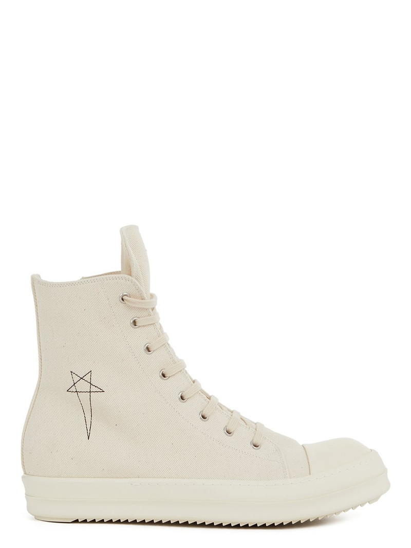 Rick Owens DRKSHDW SNEAKS Pentagram Embroidery Hi Sneaker 1