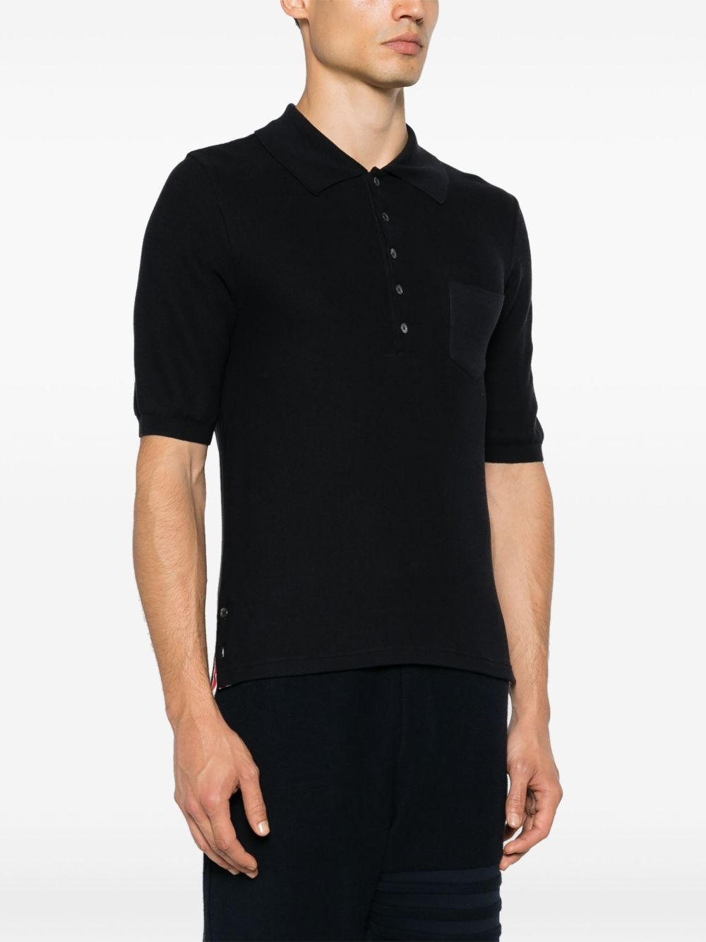 4-Bar silk polo shirt - 3