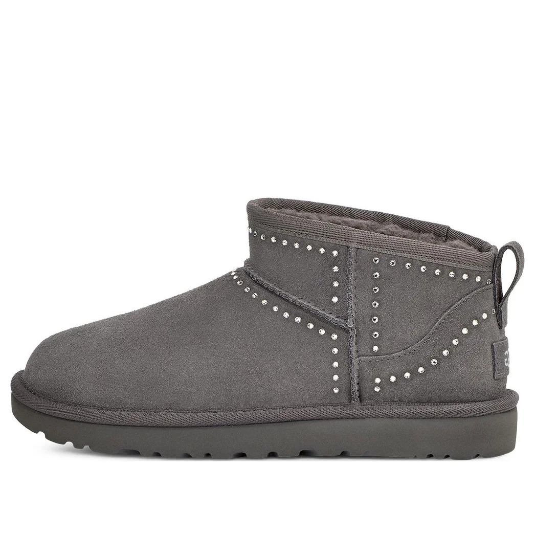 (WMNS) UGG Classic Ultra Mini Bling 'Dark Grey' 1119871-CHRC - 1