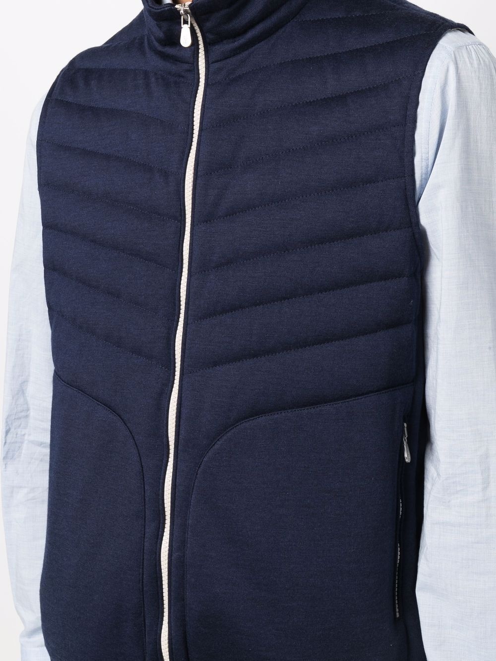 quilted zip-up gilet - 5