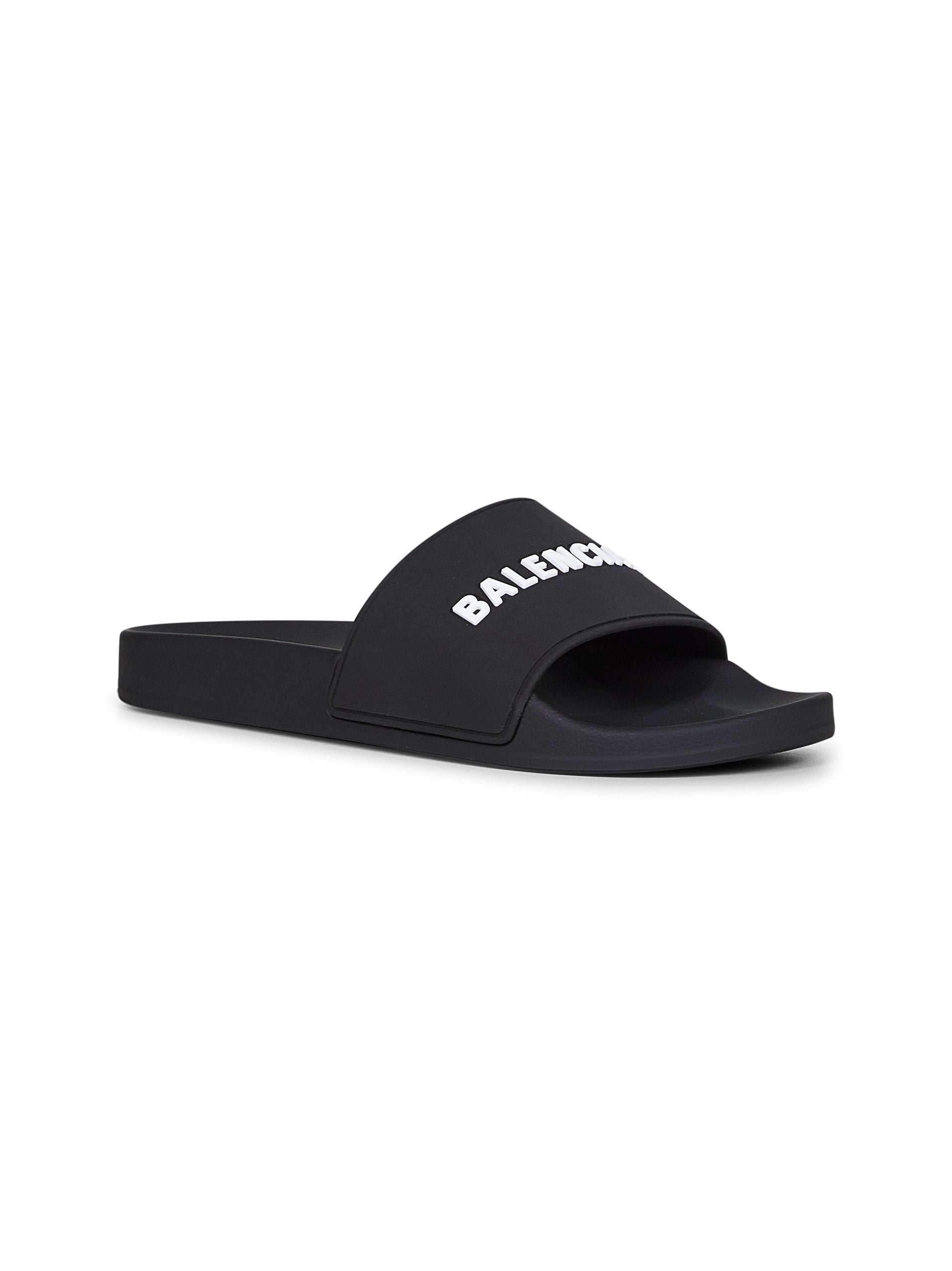 Black rubber Pool Slide sandals - 2