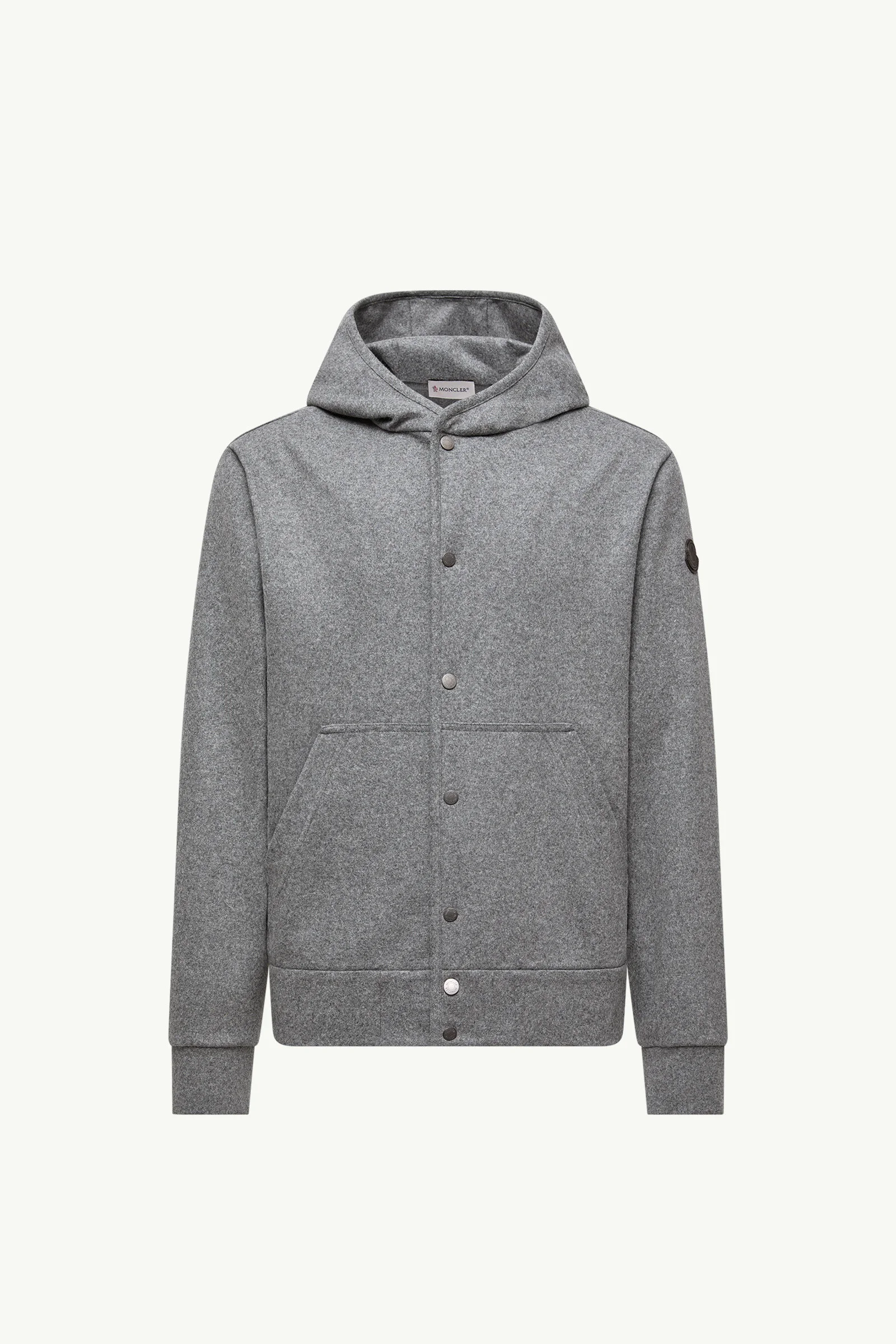 Wool Blend Zip-Up Hoodie - 1
