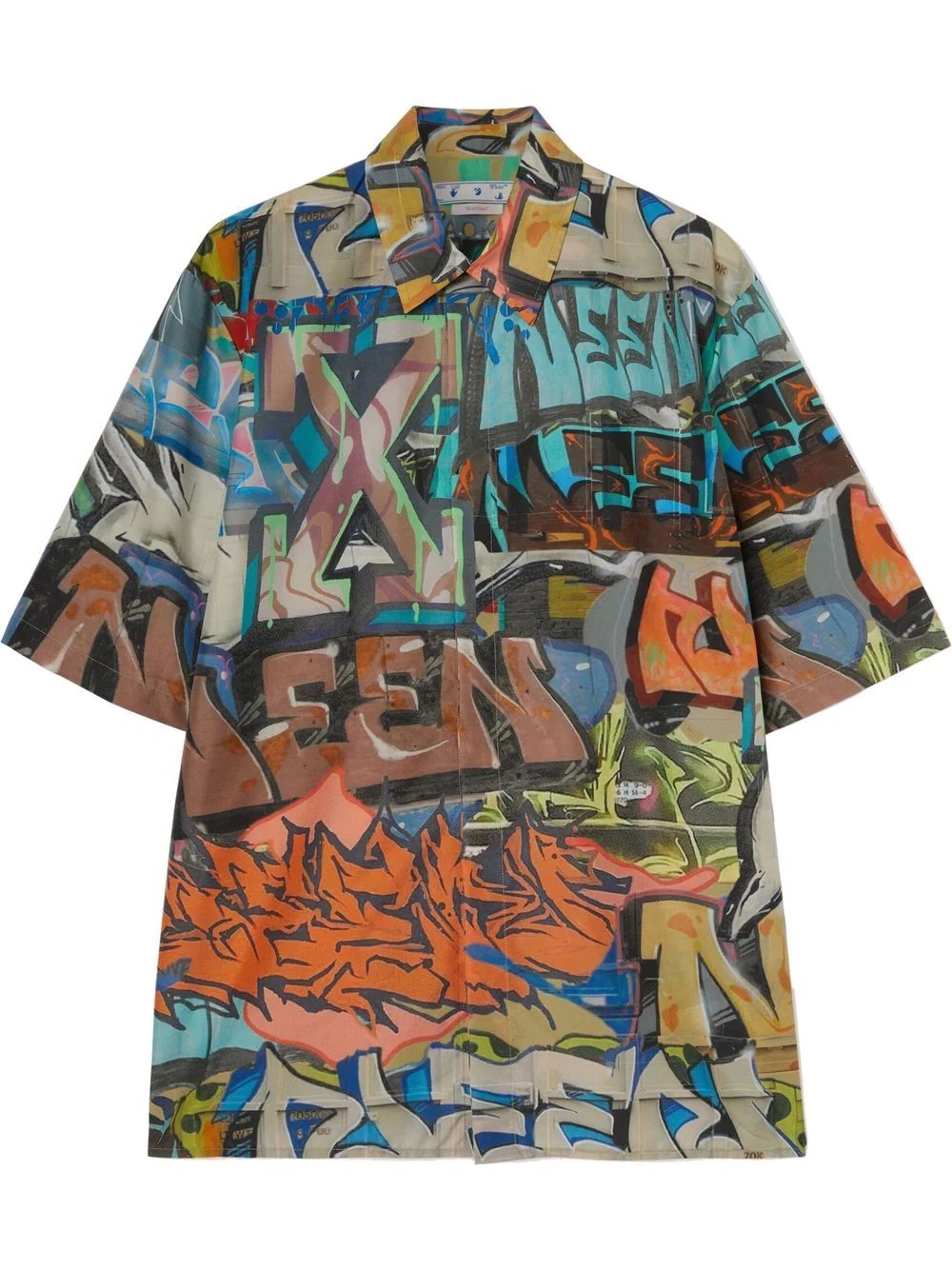 graffiti-print short-sleeved T-shirt - 1