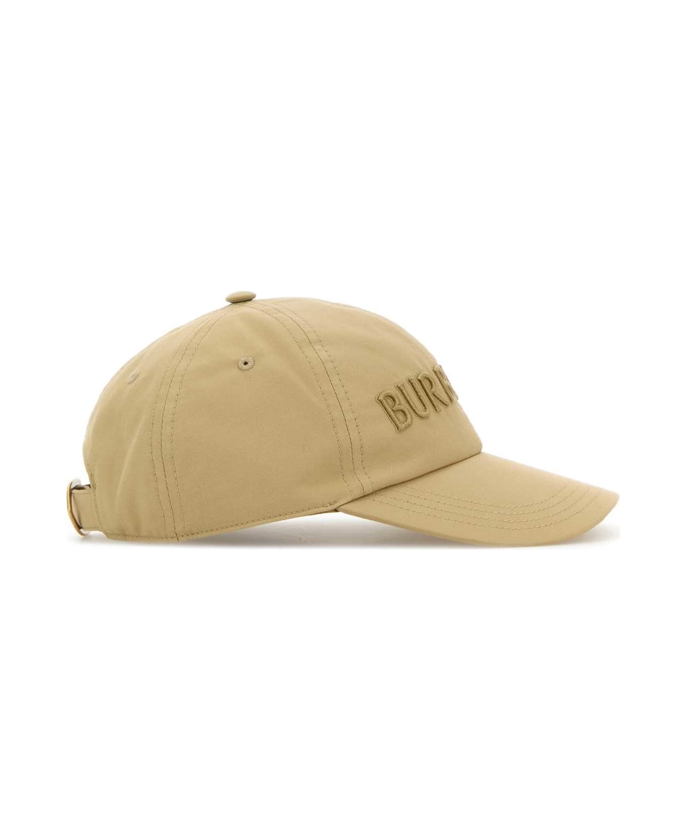 Beige Cotton Baseball Cap - 2