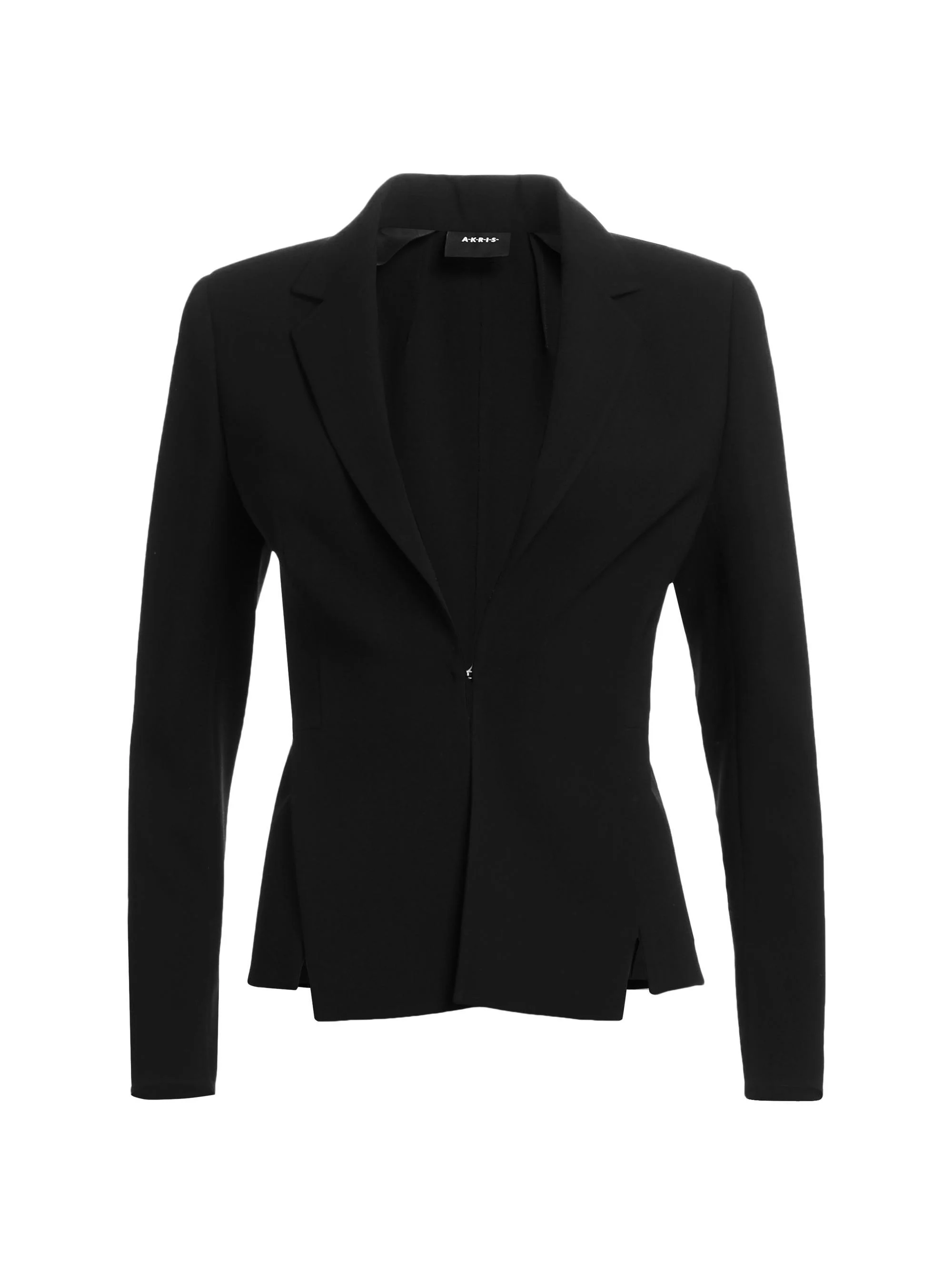 Women's Ocelia Slit Detail Wool Blazer - Black - 1