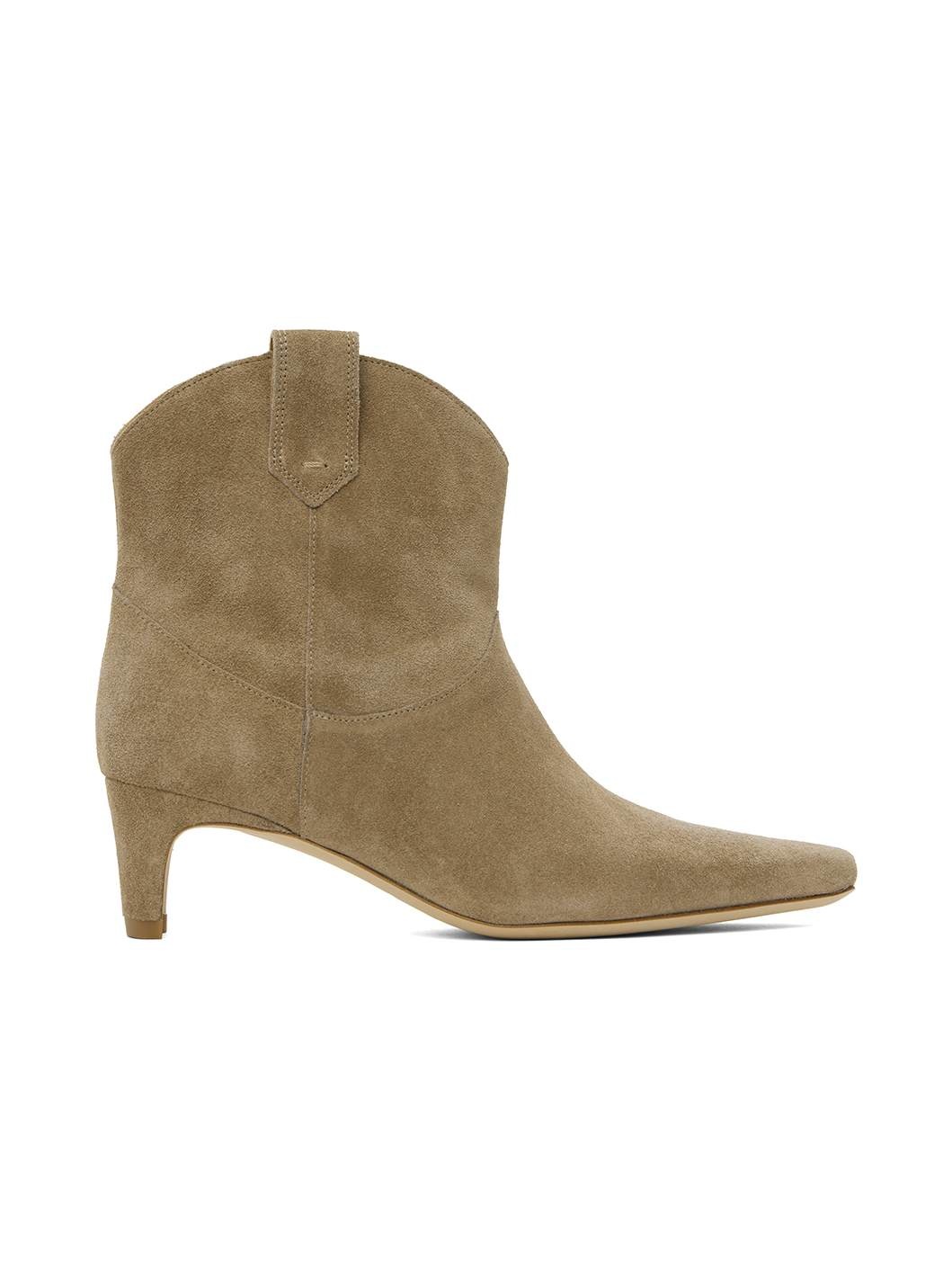 Taupe Western Wally Ankle Boots - 1
