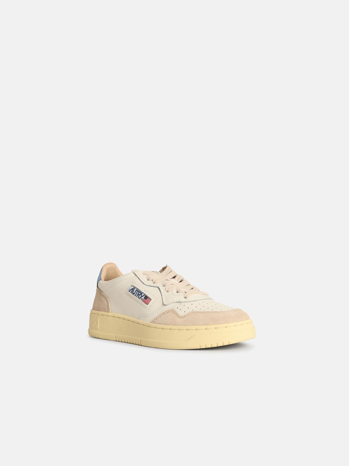 'MEDALIST LOW' WHITE AND LIGHT BLUE LEATHER SNEAKERS - 2
