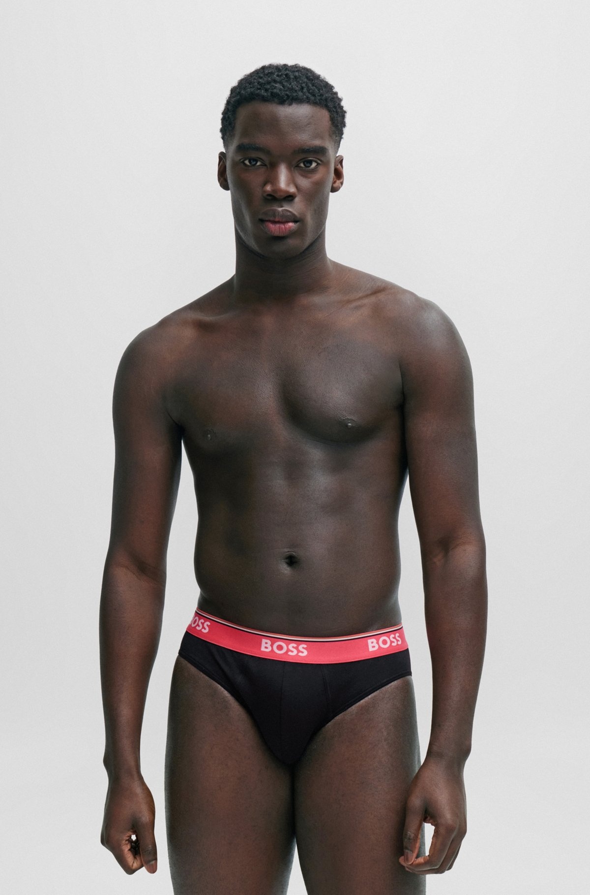 THREE-PACK OF STRETCH-COTTON BRIEFS WITH LOGO WAISTBANDS - 2