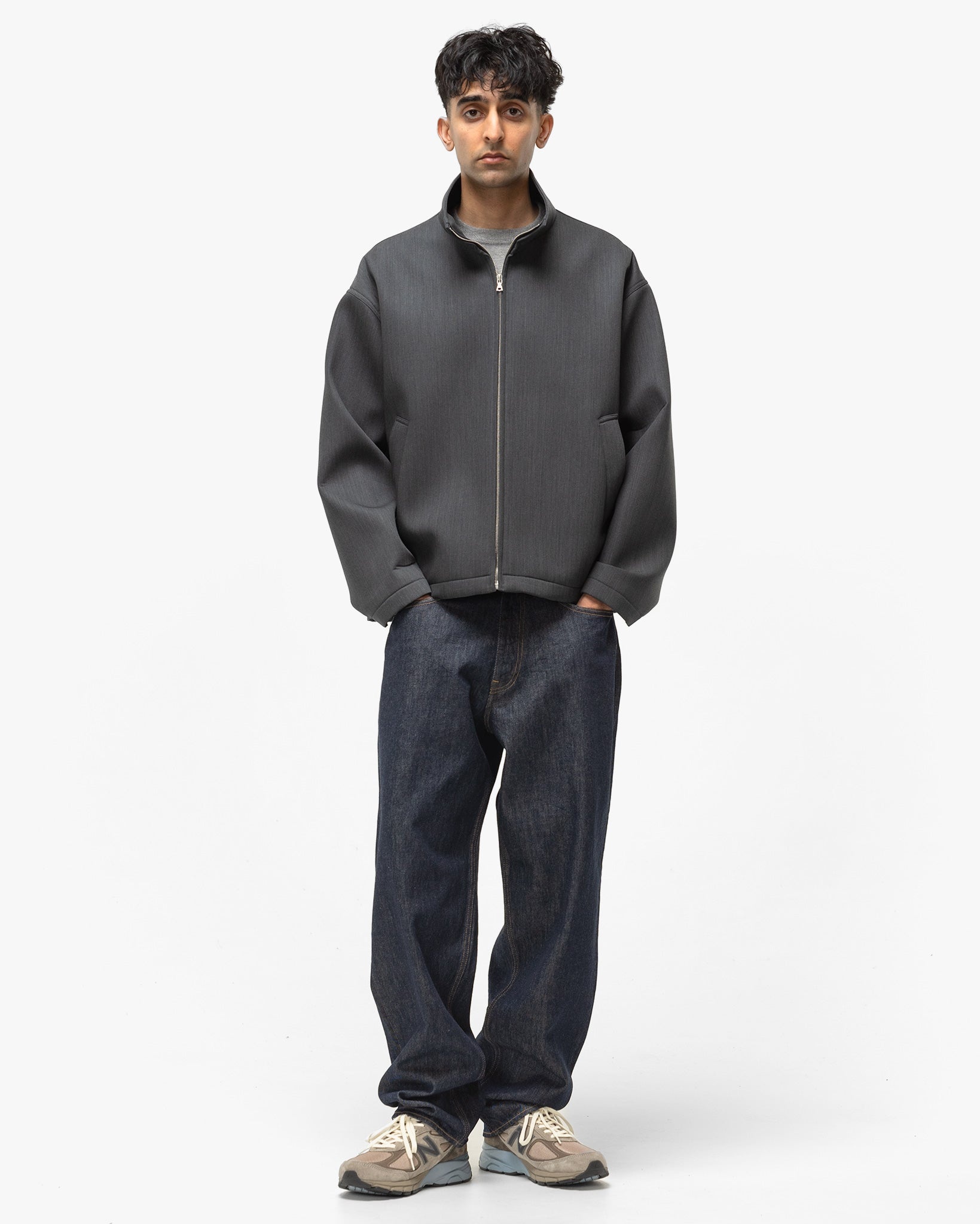 AURALEE SUPERHIGHGAUGE SWEAT ZIP BLOUSON