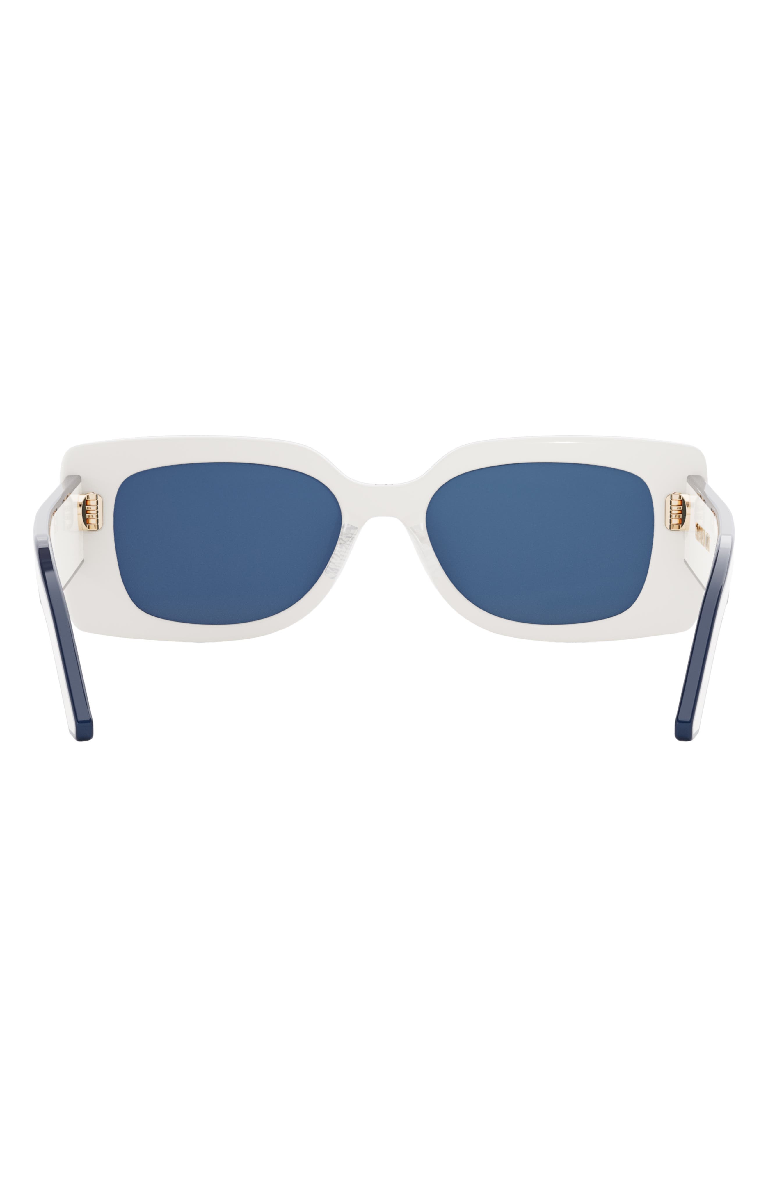 'DiorPacific S1U 53mm Rectangular Sunglasses in Ivory /Blue at Nordstrom - 5