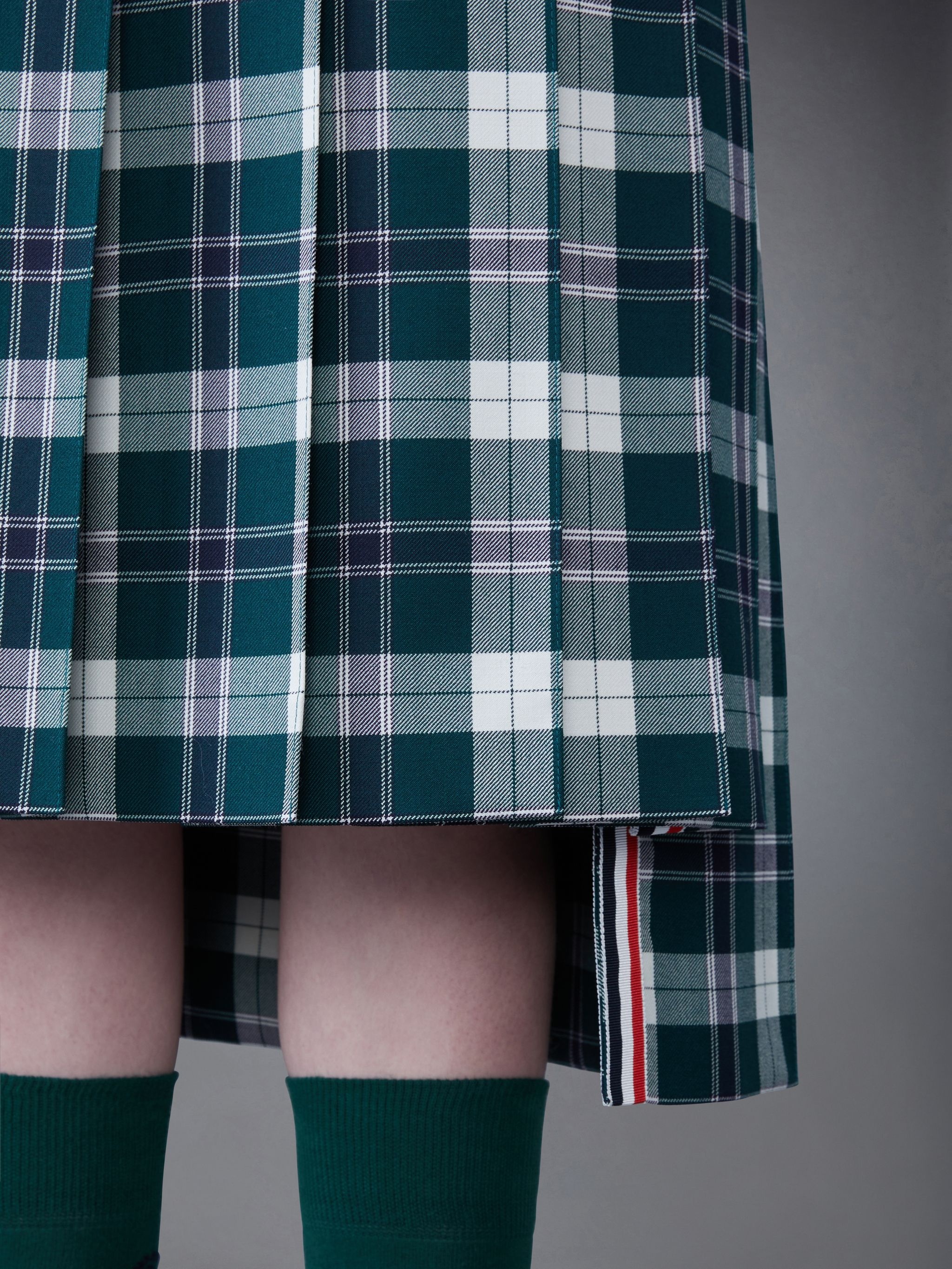 Tartan Twill Pleated Skirt - 5