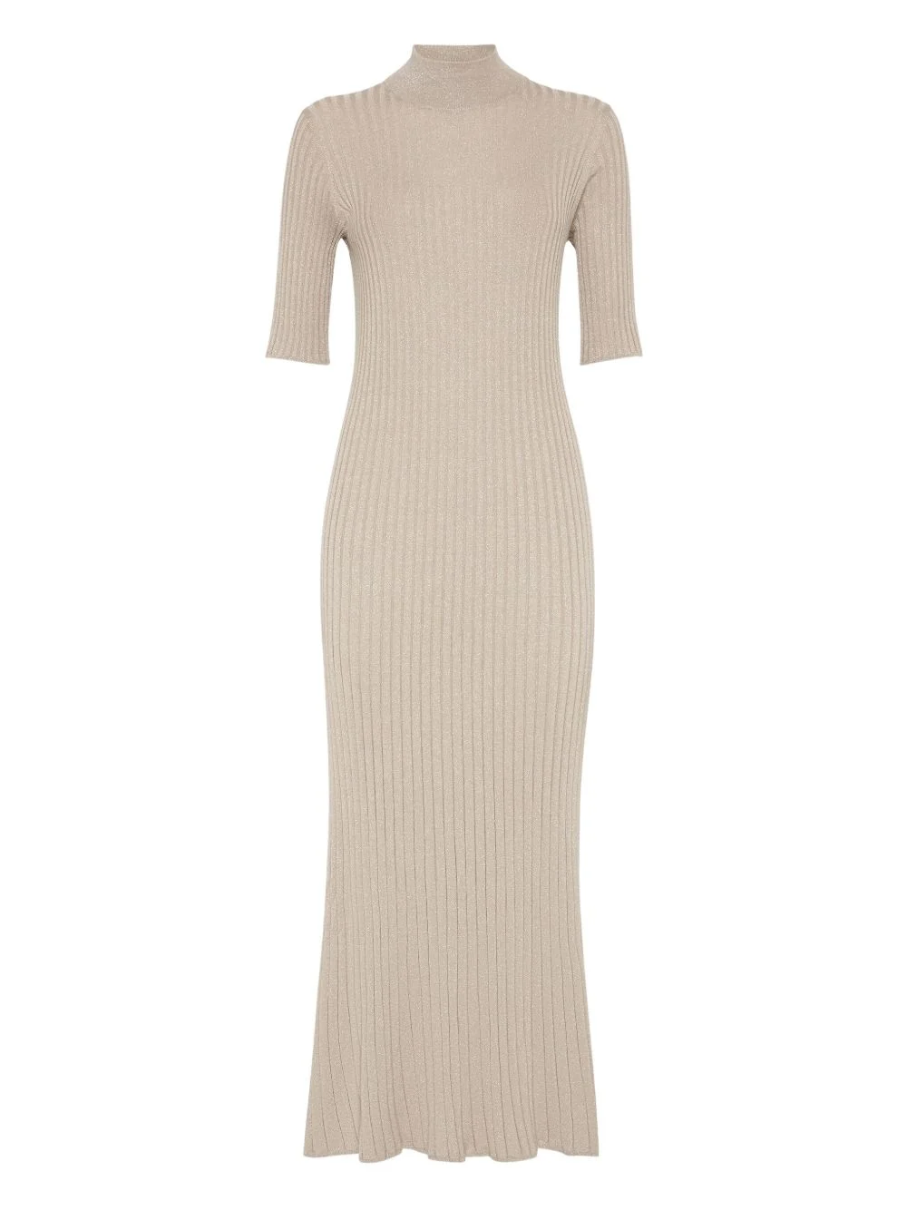 mock-neck midi dress - 1