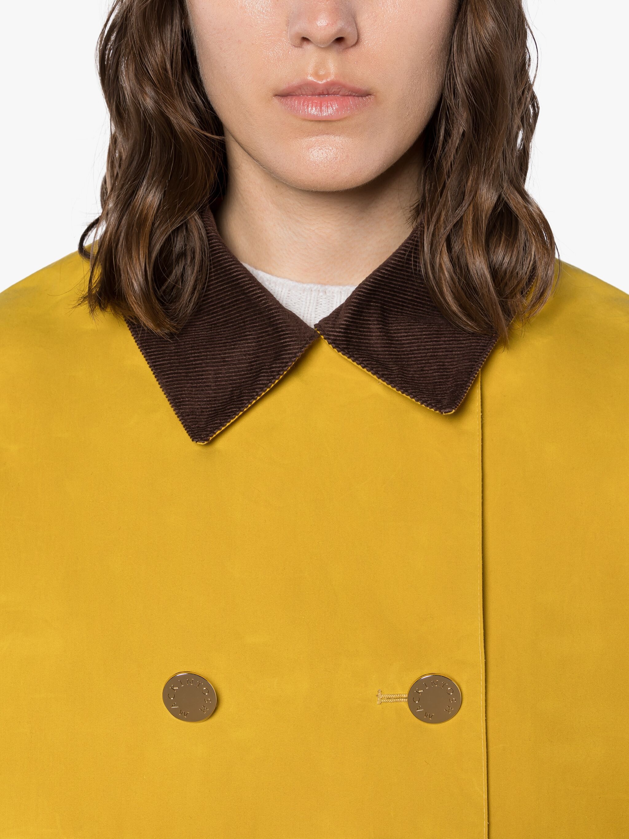 HUMBIE YELLOW WAXED COTTON OVERCOAT - 5