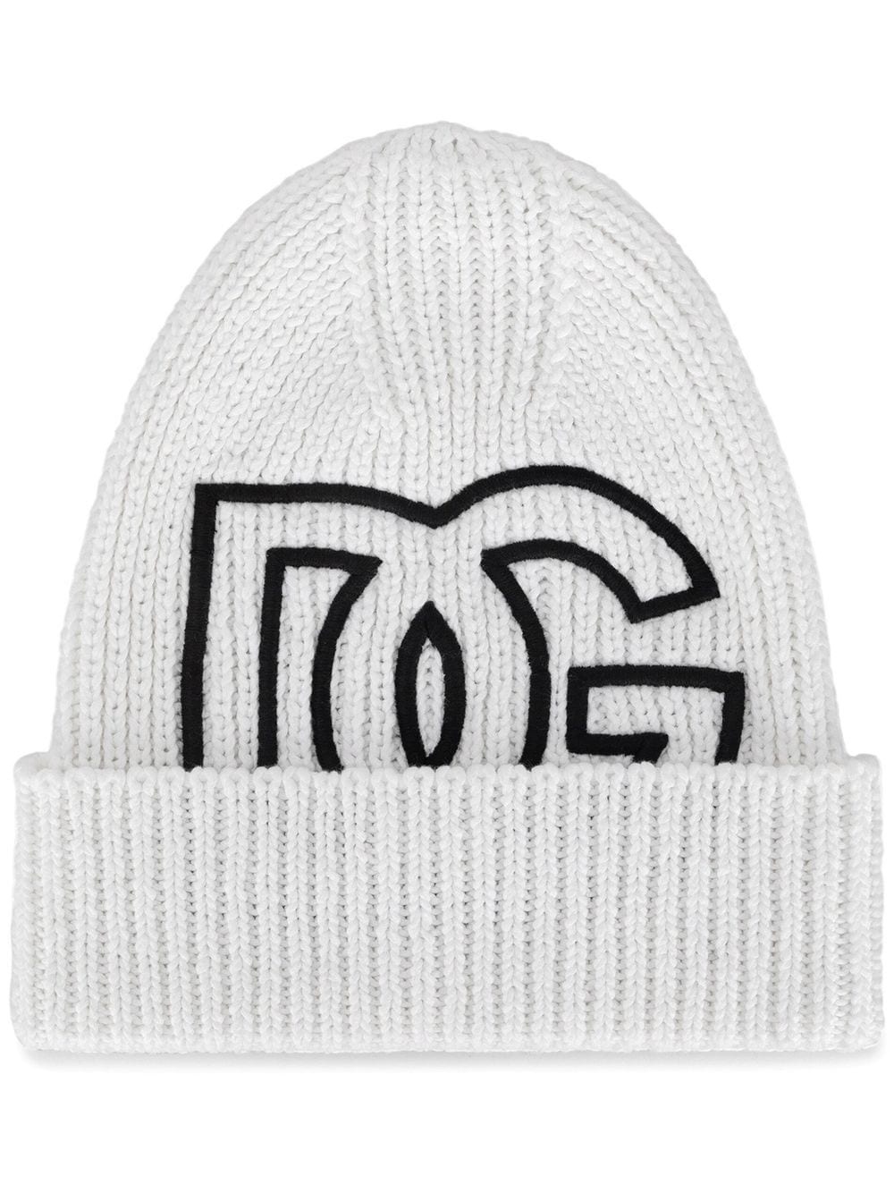 embroidered-logo cotton beanie - 1