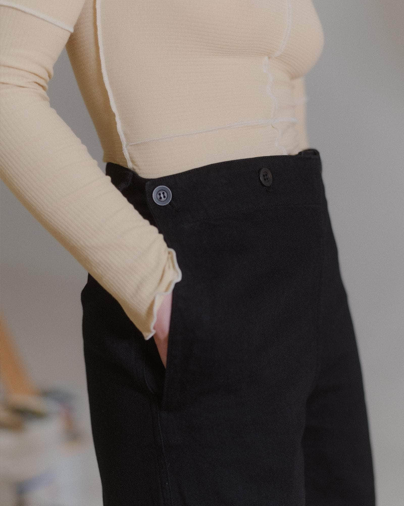 Cinder Long Sleeve Tee - Fine Organic Cotton Rib 5