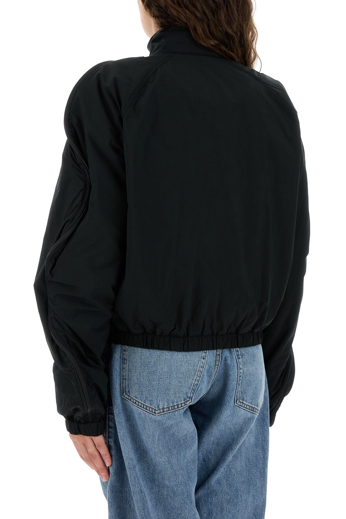 Black polyester blend jacket - 4