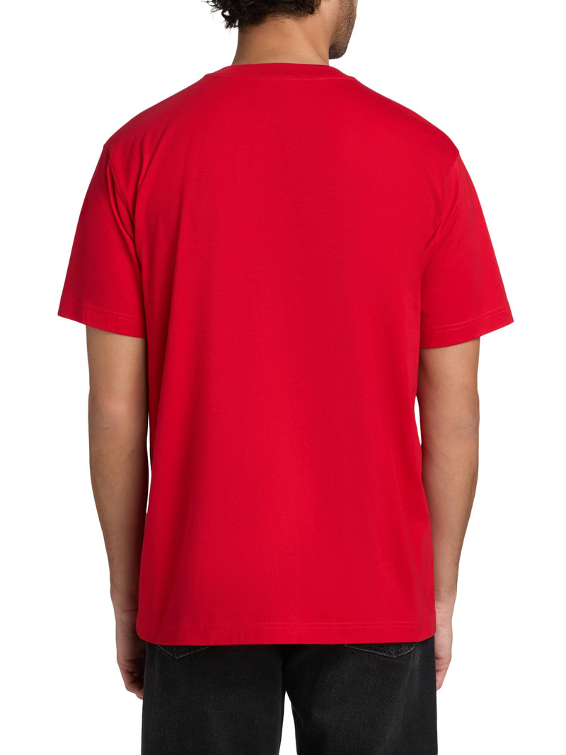 Men's Logo Cotton Crewneck T-Shirt - Red 5