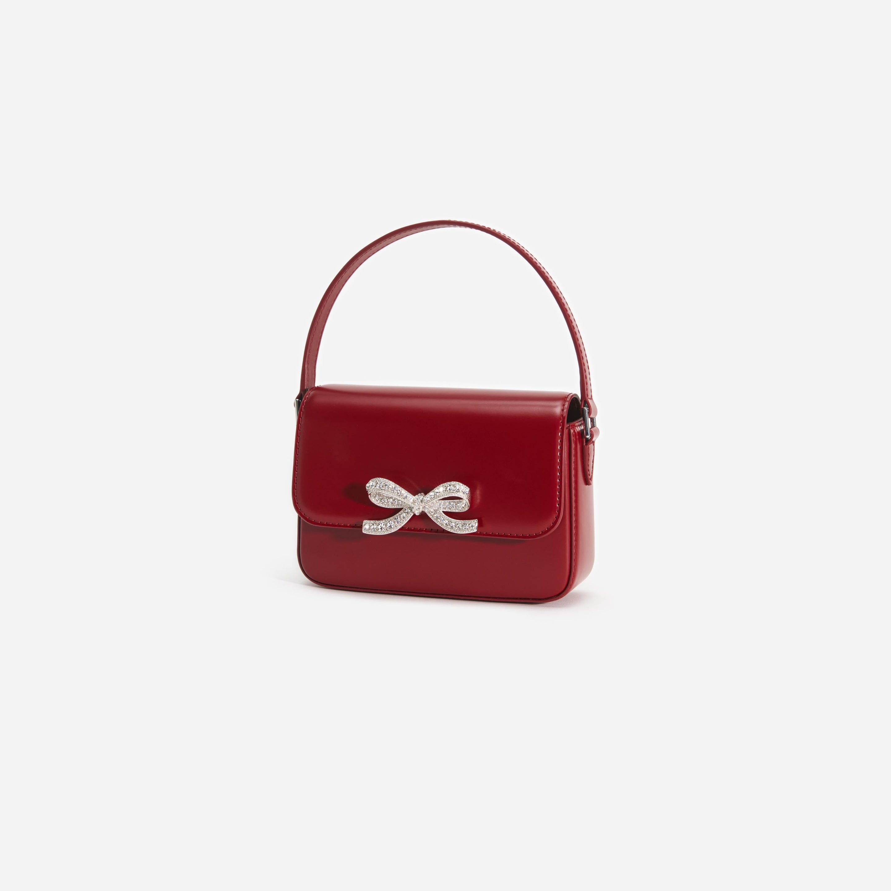 Burgundy Leather Micro Bag - 2