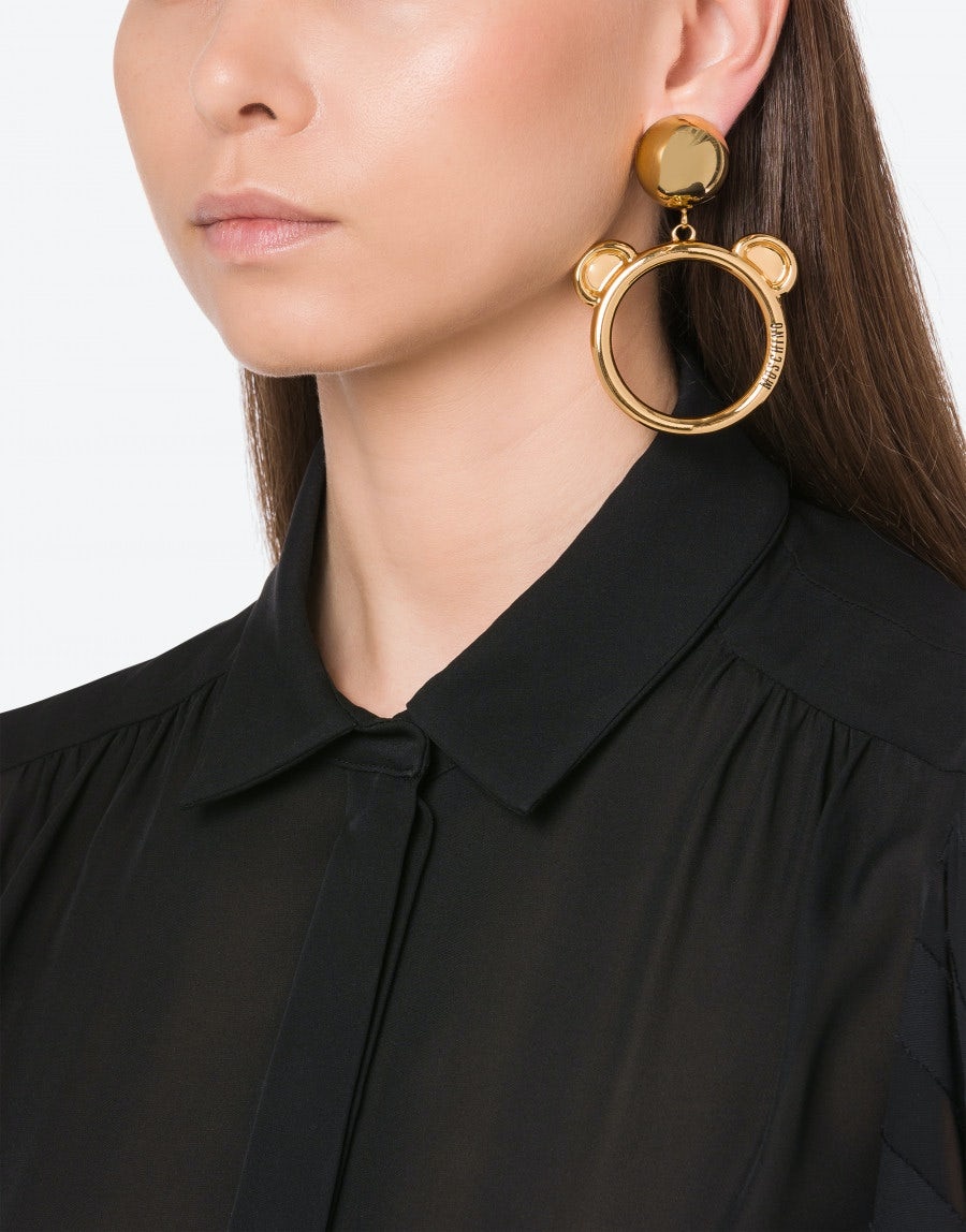MOSCHINO TEDDY SHAPE CLIP EARRINGS - 4